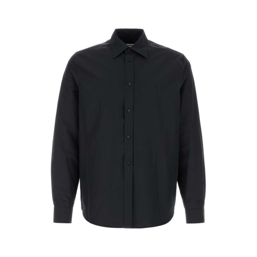 Jil Sander Men Black Polyester Shirt
